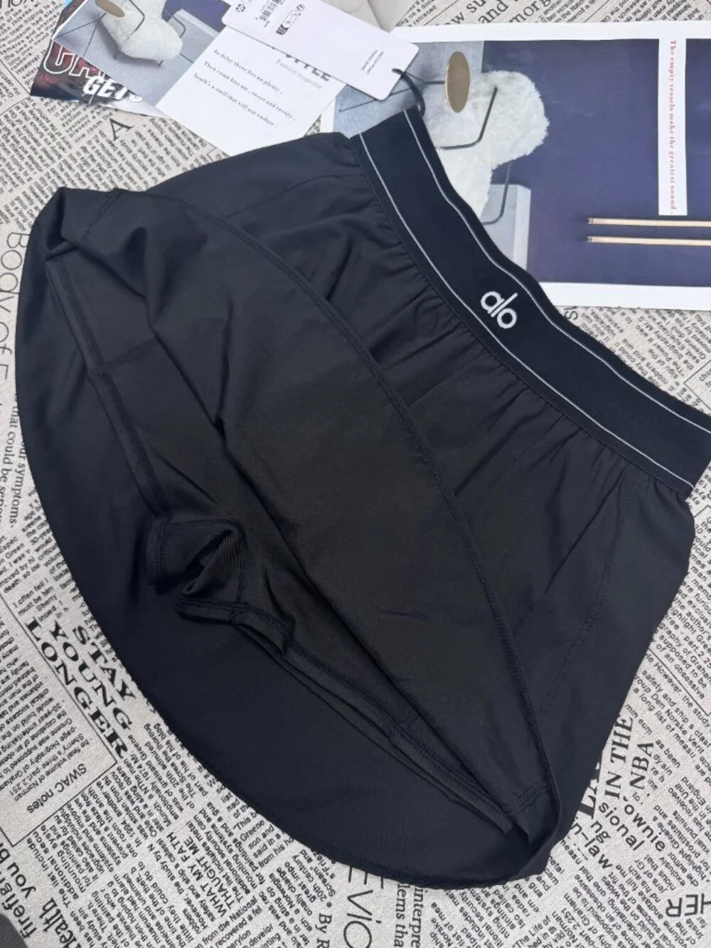 💛ALO Yoga Match Point Skirt NWT | Black Tennis Skort🌻 | Athleisure